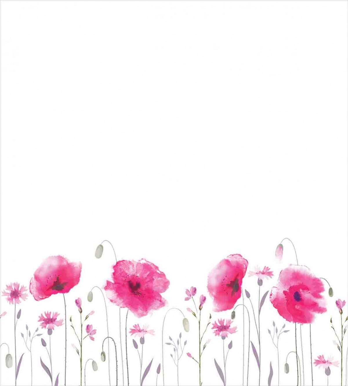 Pink Poppy Flowers Art — Pattern