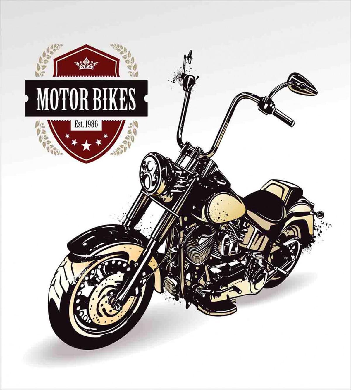 Old Classic Motorcycle — Pattern
