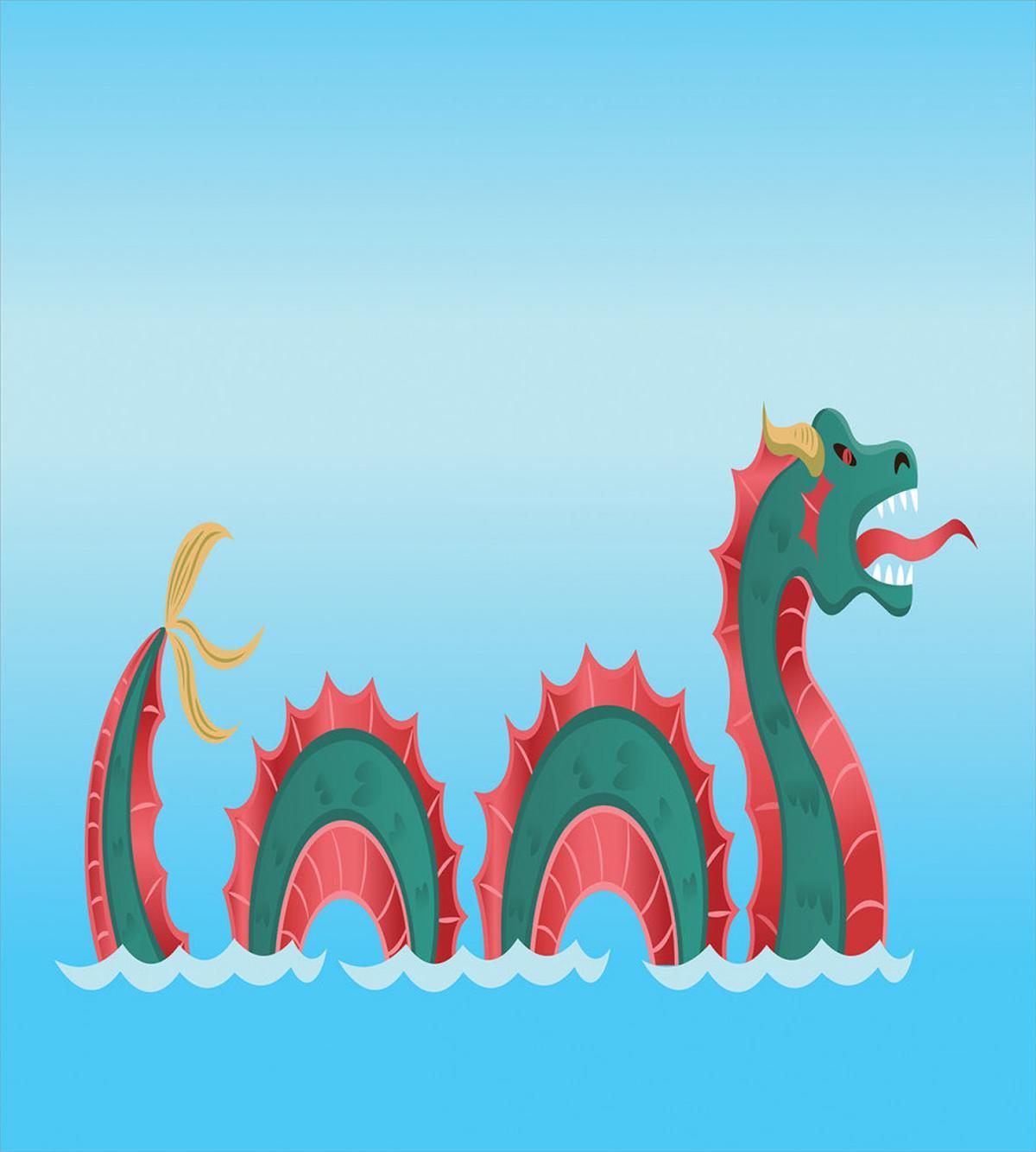 Sea Monster in the Ocean — Pattern