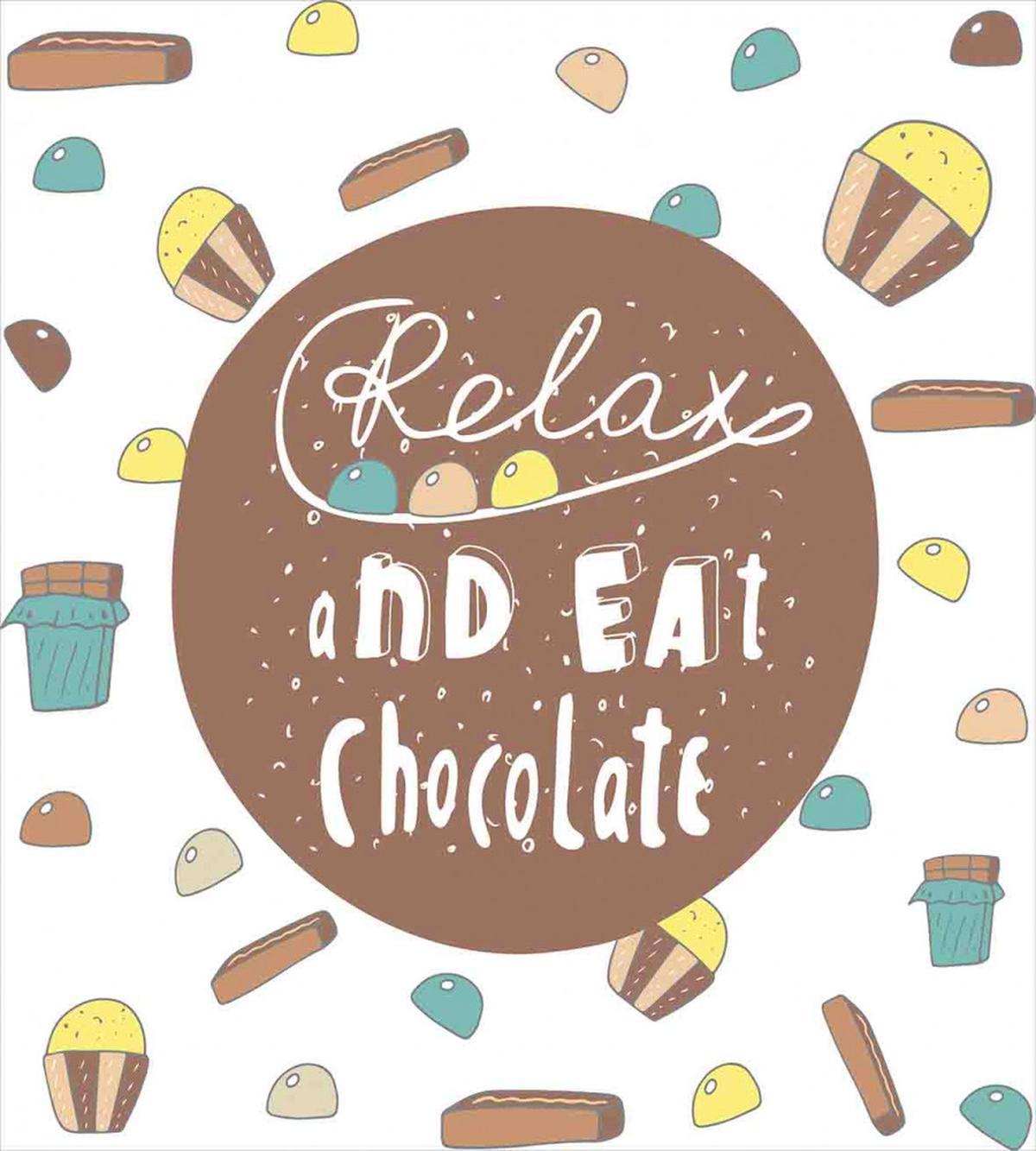 Relax and Eat Chocolate Text — Pattern