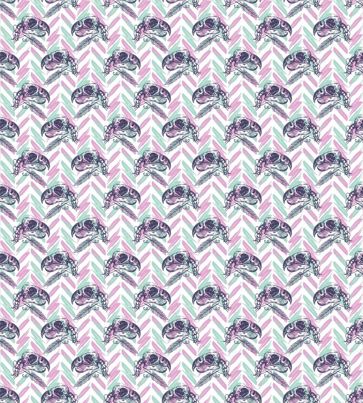 Parrot Skulls Zig Zag — Pattern