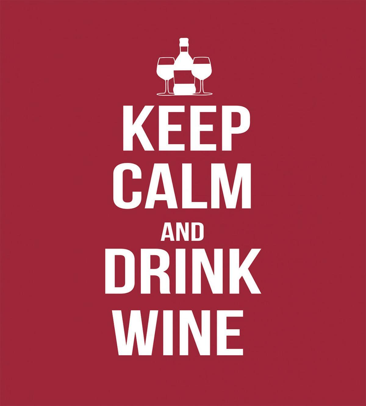 Drink Wine Slogan — Pattern