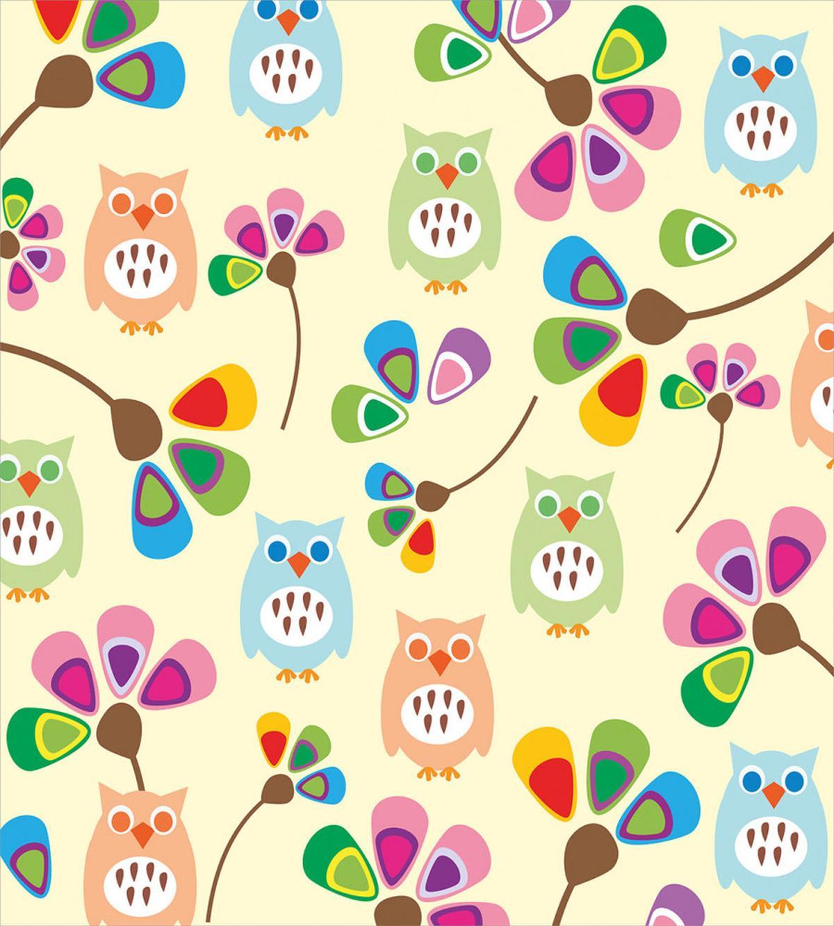 Owls Flowers Kids Room — Pattern