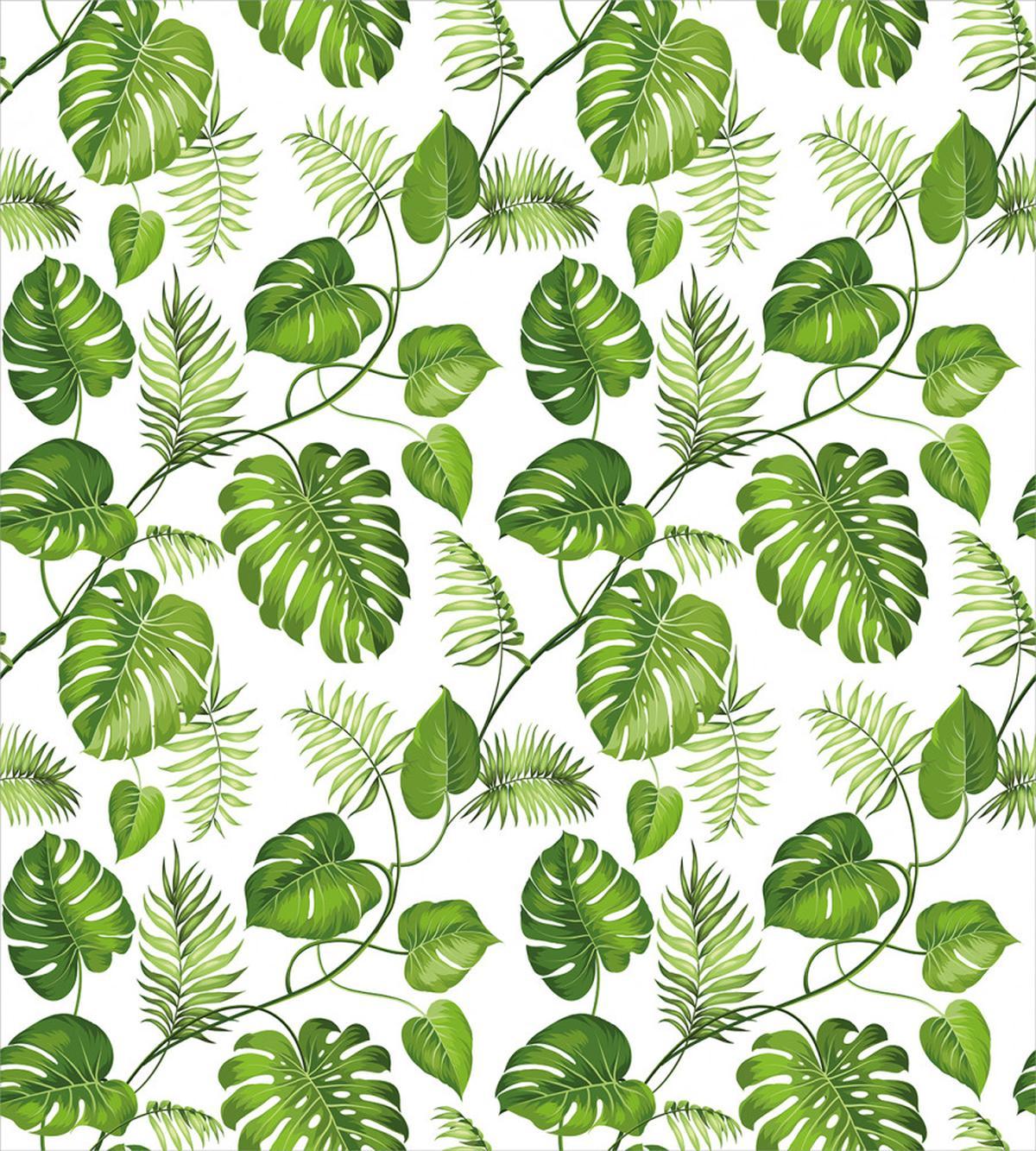 Swirls Palm Banana Trees — Pattern