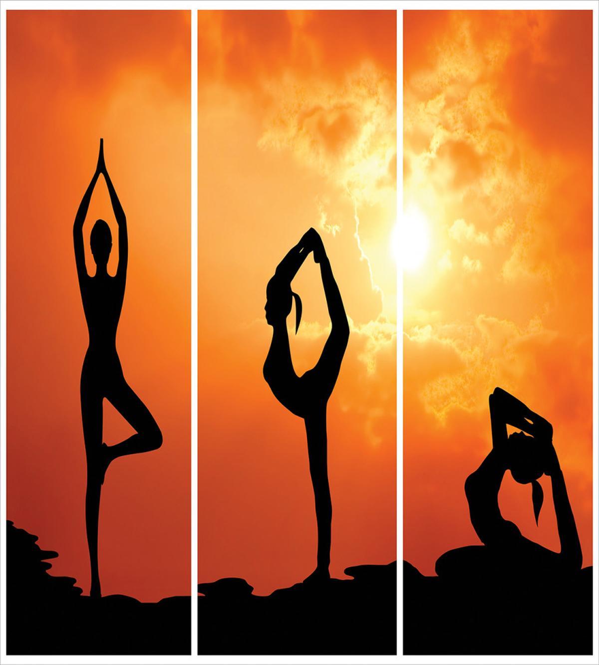 Women Practice at Sunset — Pattern