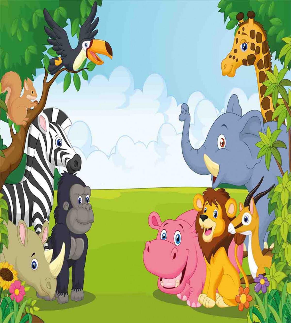 Kids Safari Animals — Pattern