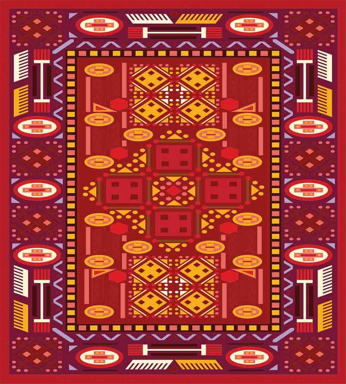 Shapes in Warm Colors — Pattern