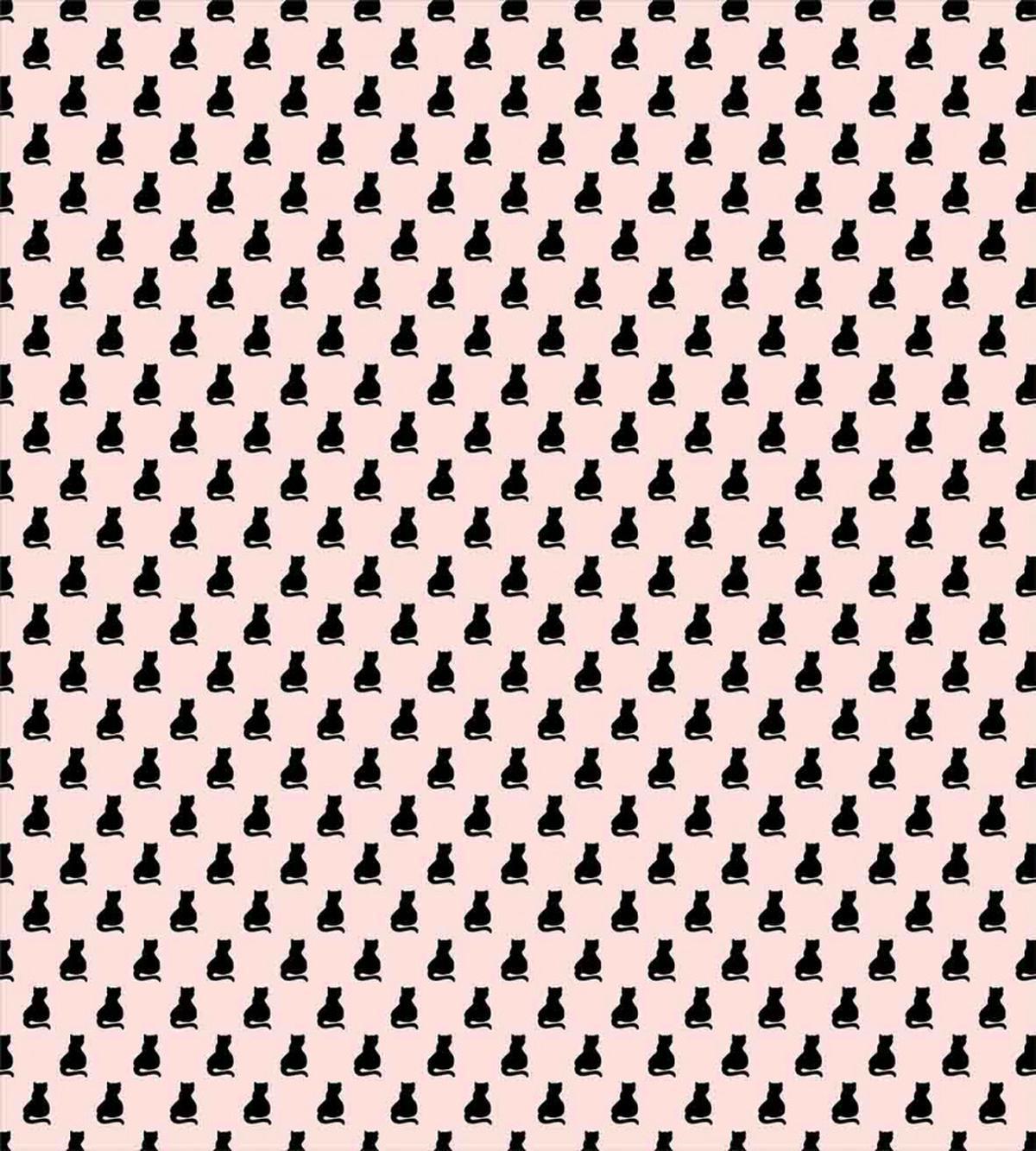 Black Silhouettes on Pink — Pattern