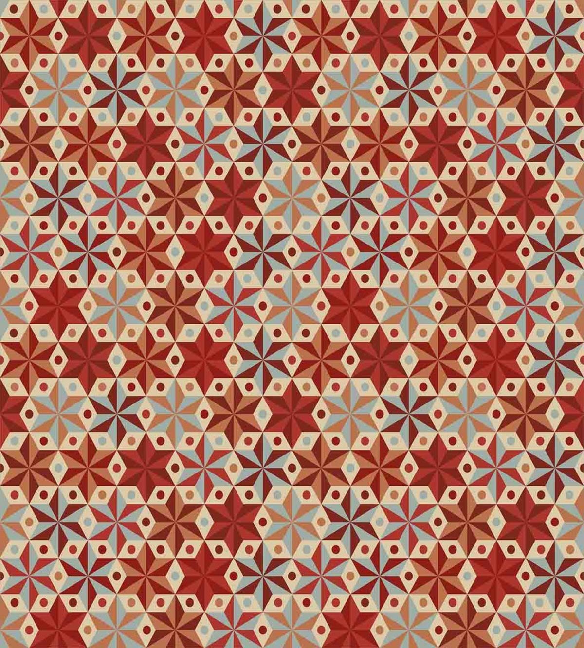 Retro Anise Stars Motif — Pattern