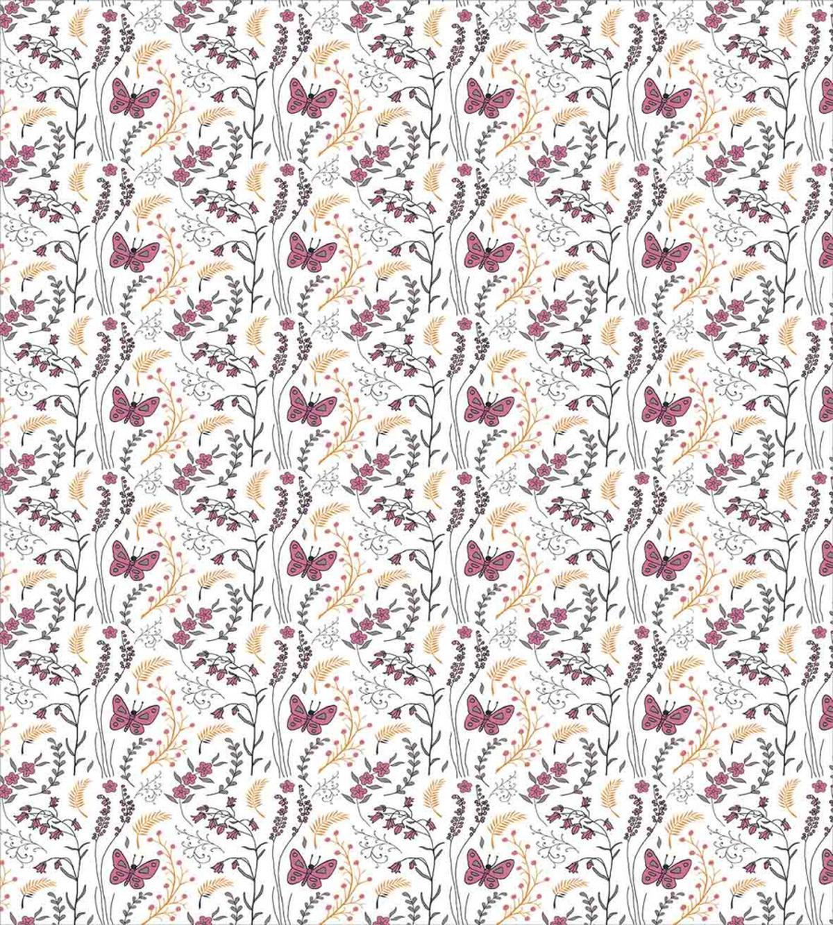 Flowers Butterflies Doodle — Pattern