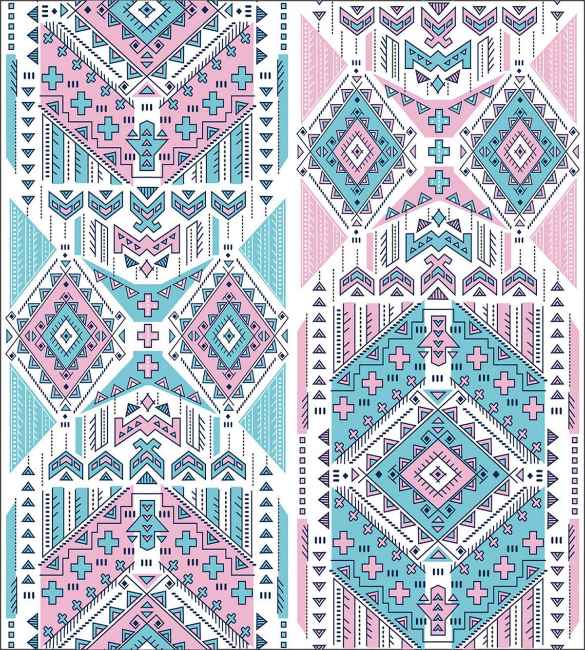 Pink Teal Aztec — Pattern