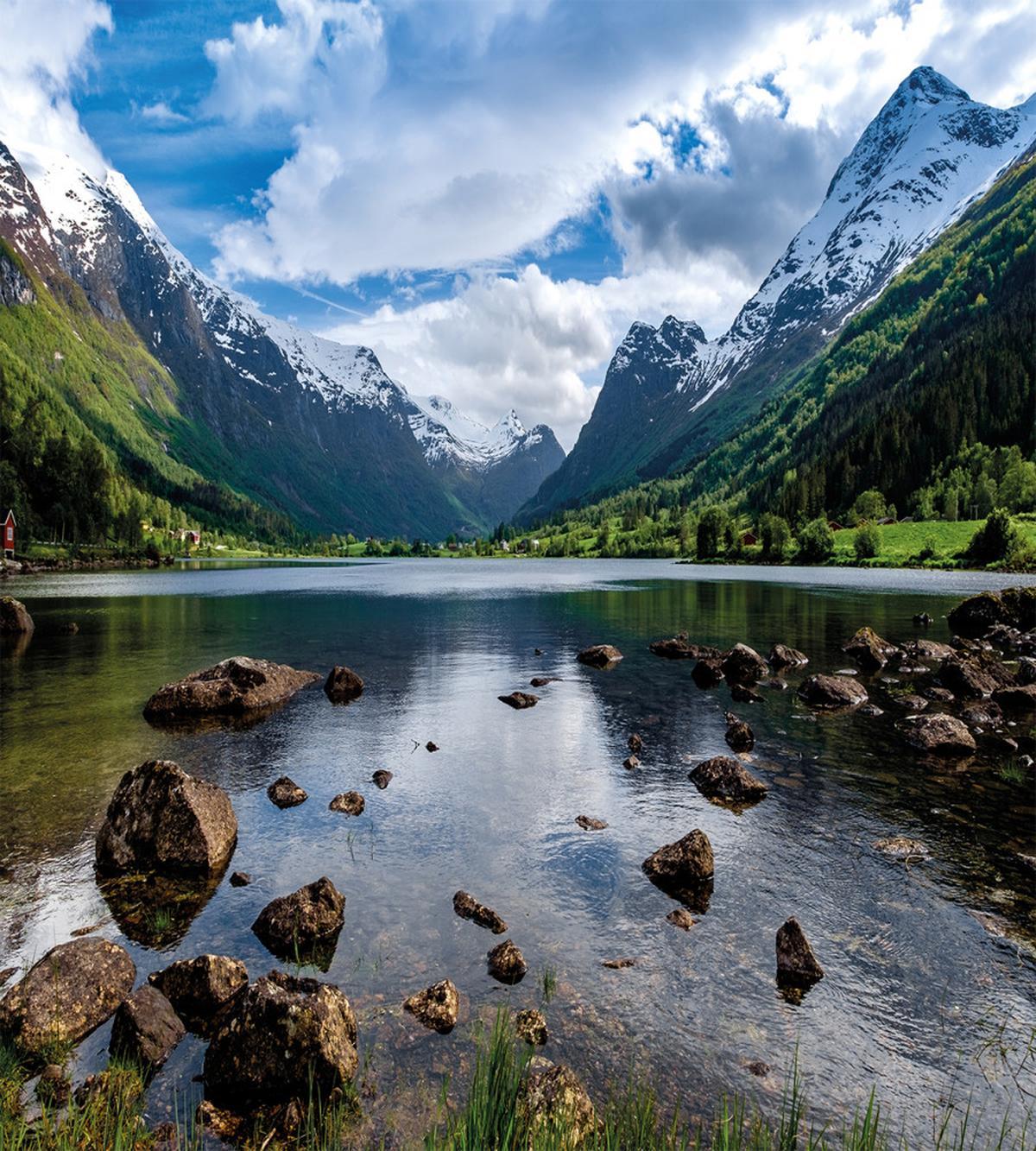 River Open Sky Norway — Pattern