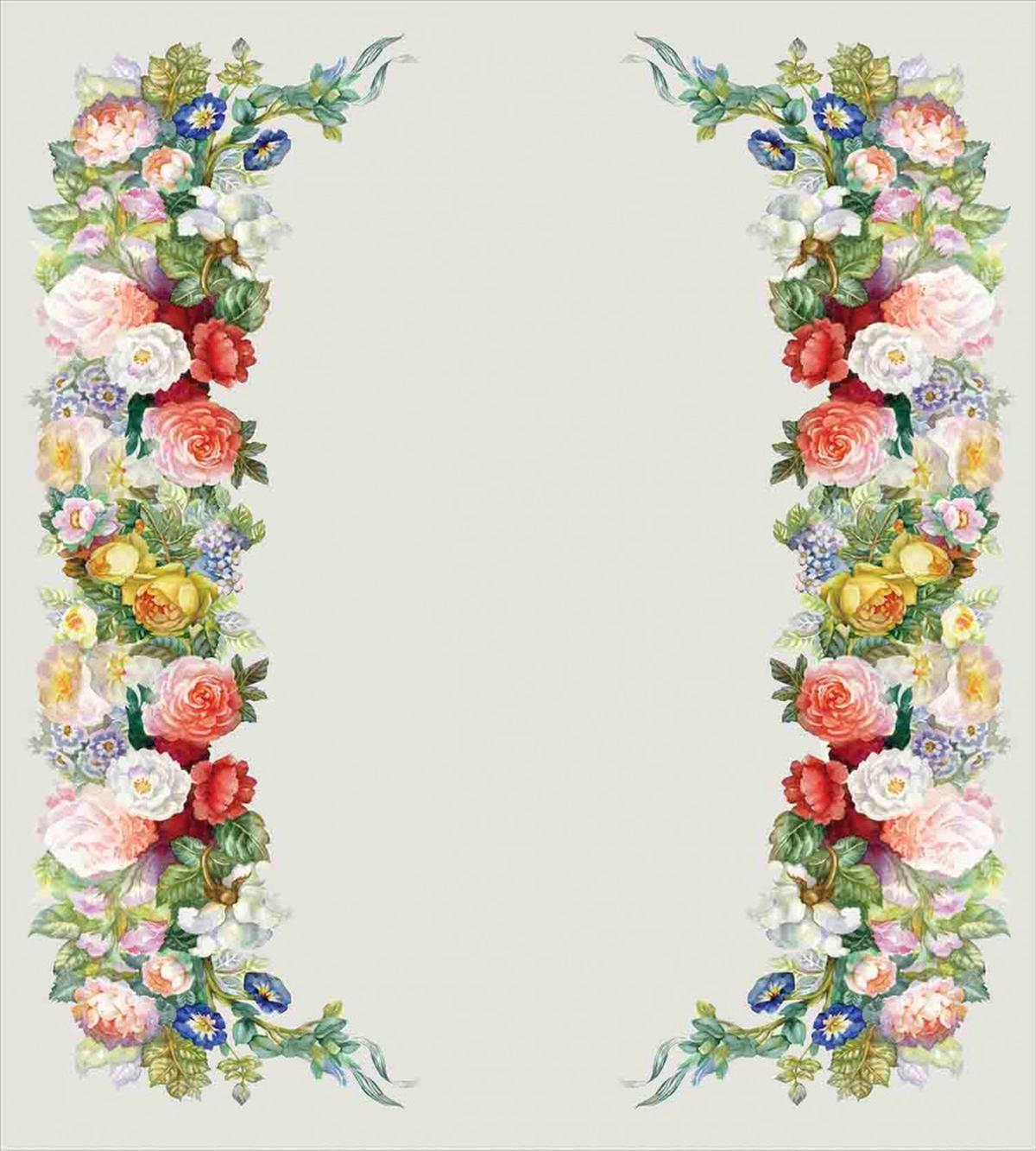 Rose Garland Pastel — Pattern