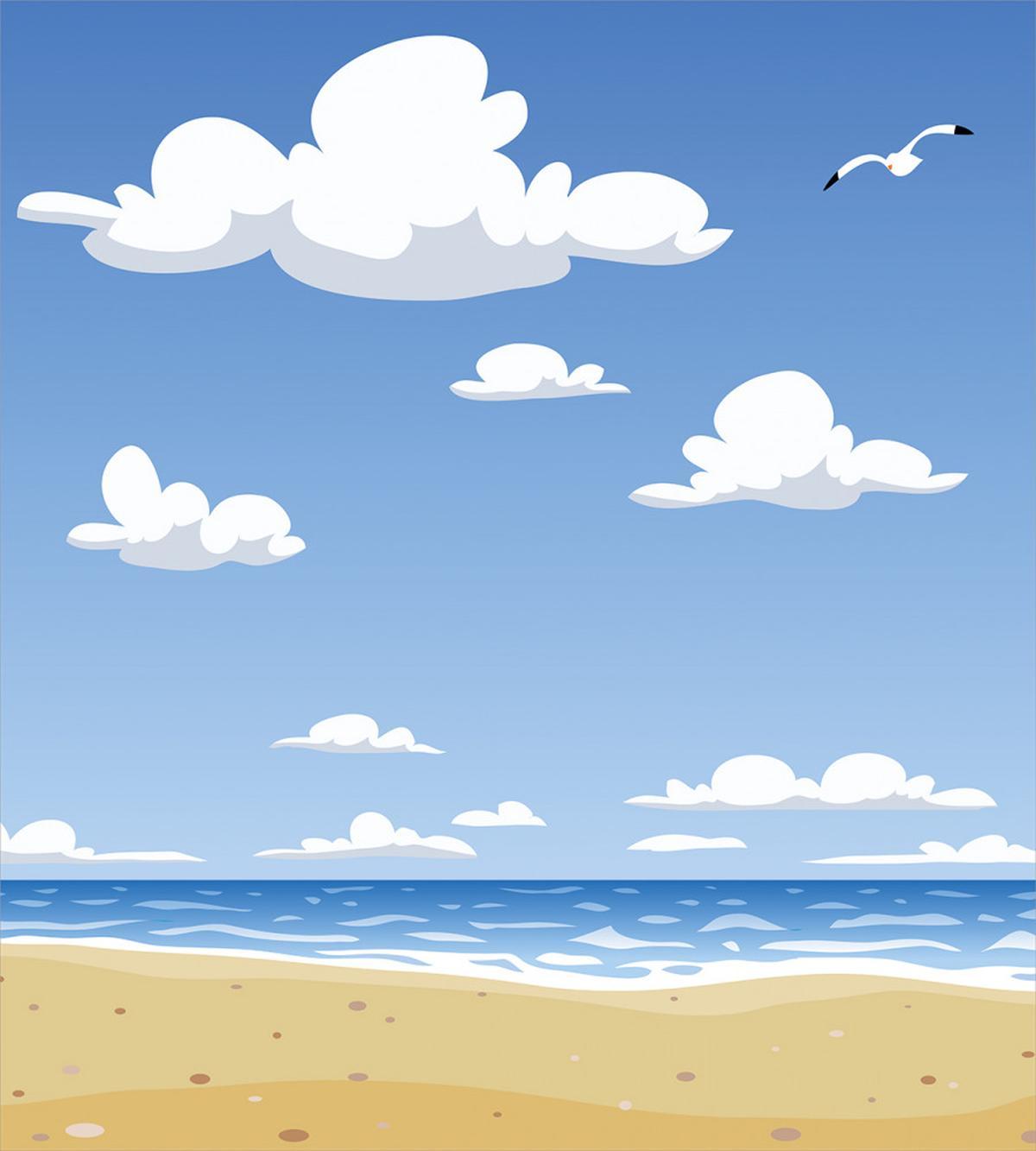 Cartoon Drawing Clouds — Pattern