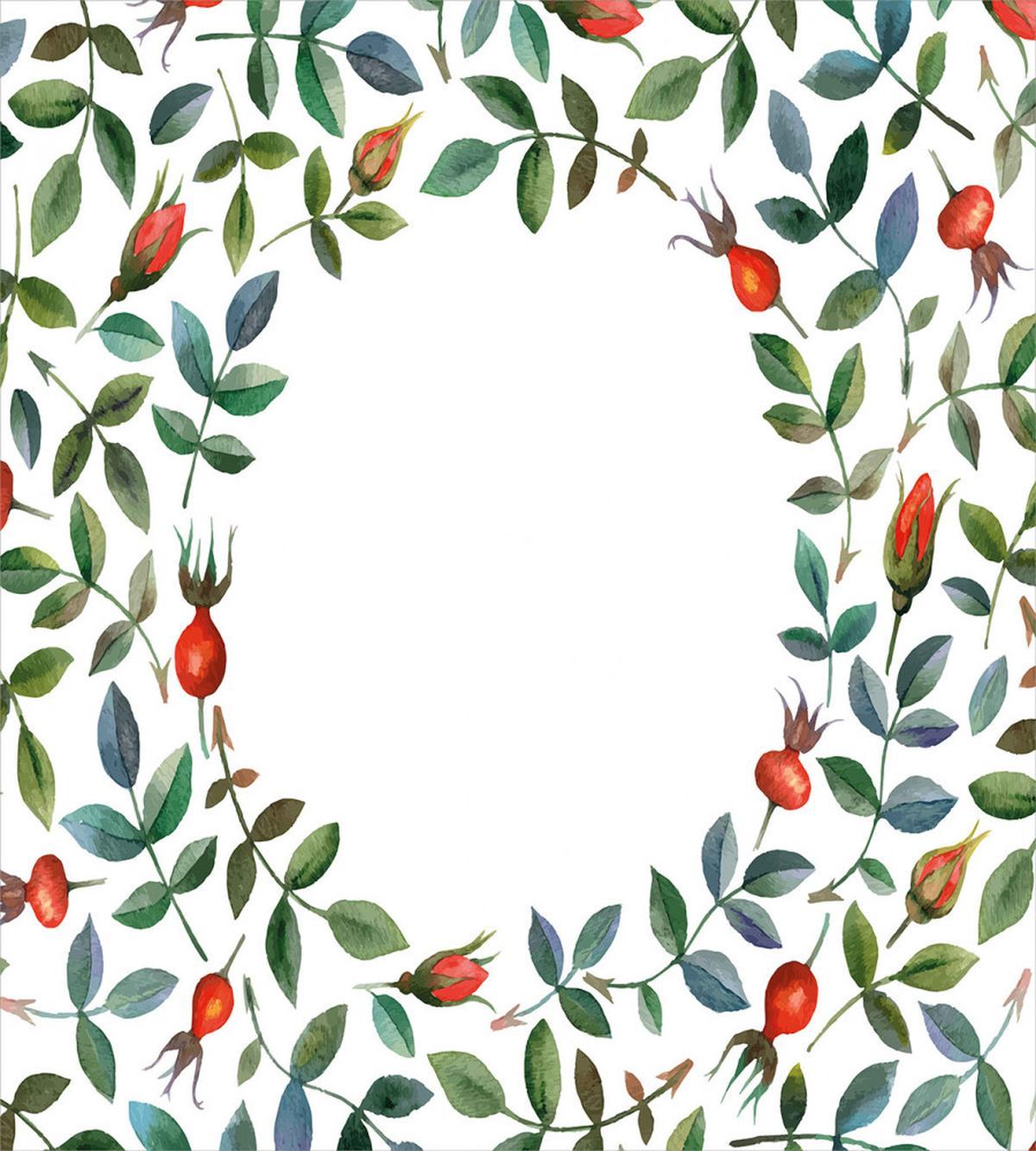 Flower and Bud Frame — Pattern