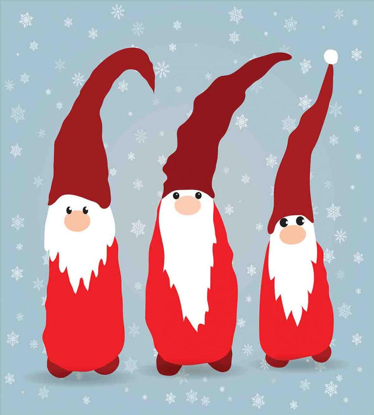 Elves in Santa Clothes Xmas — Pattern