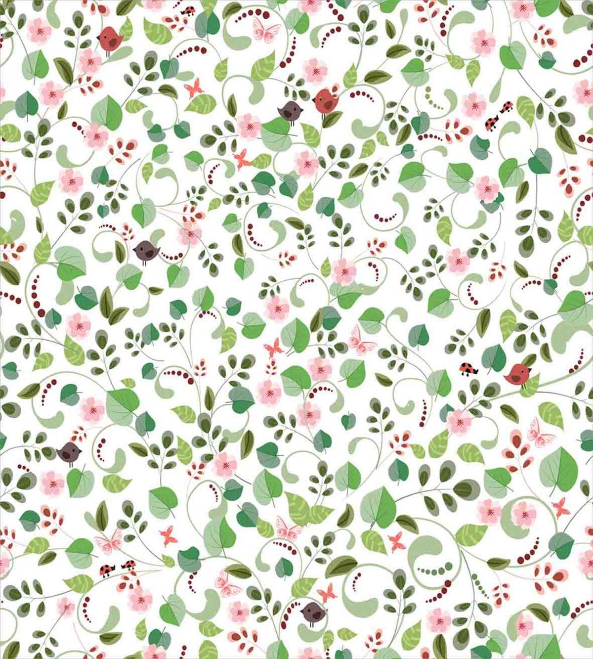 Birds Butterflies and Leaves — Pattern