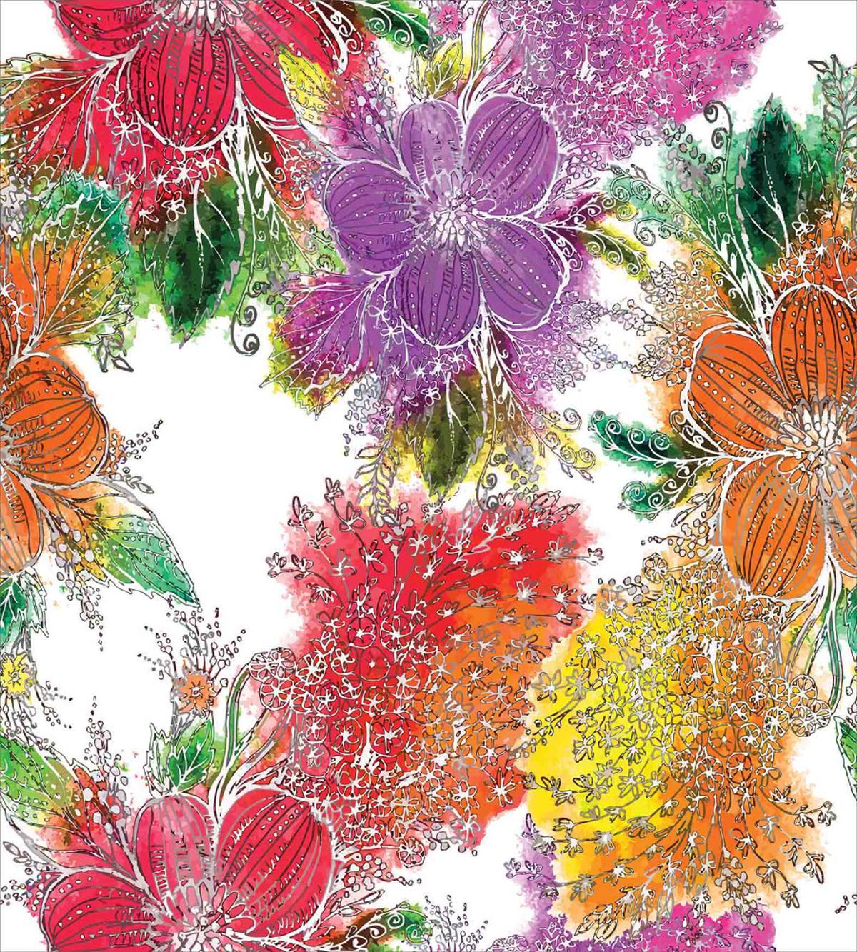Abstract Colorful Flowers — Pattern