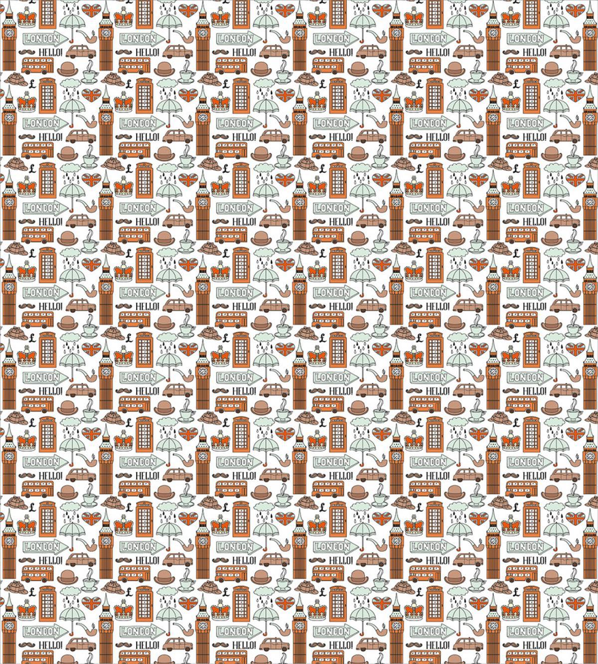 Big Ben Rain Retro City — Pattern