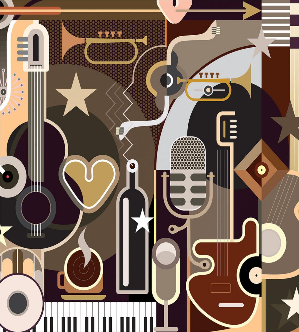 Musical Instruments Abstract — Pattern