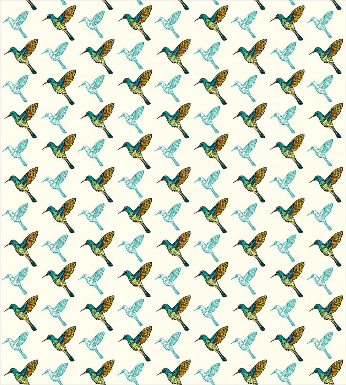 Colorful Hummingbirds — Pattern