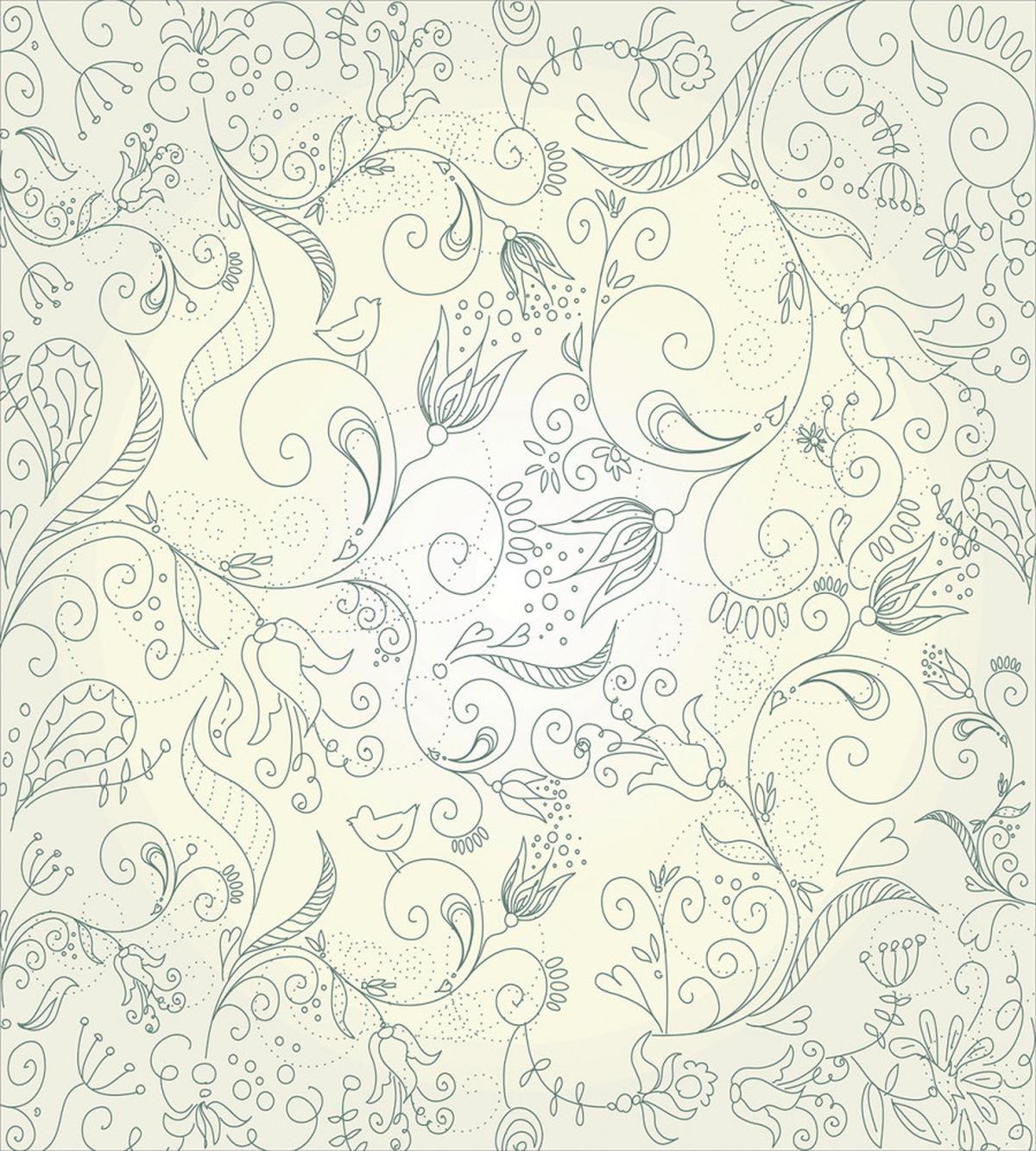 Doodle Garden Flowers — Pattern