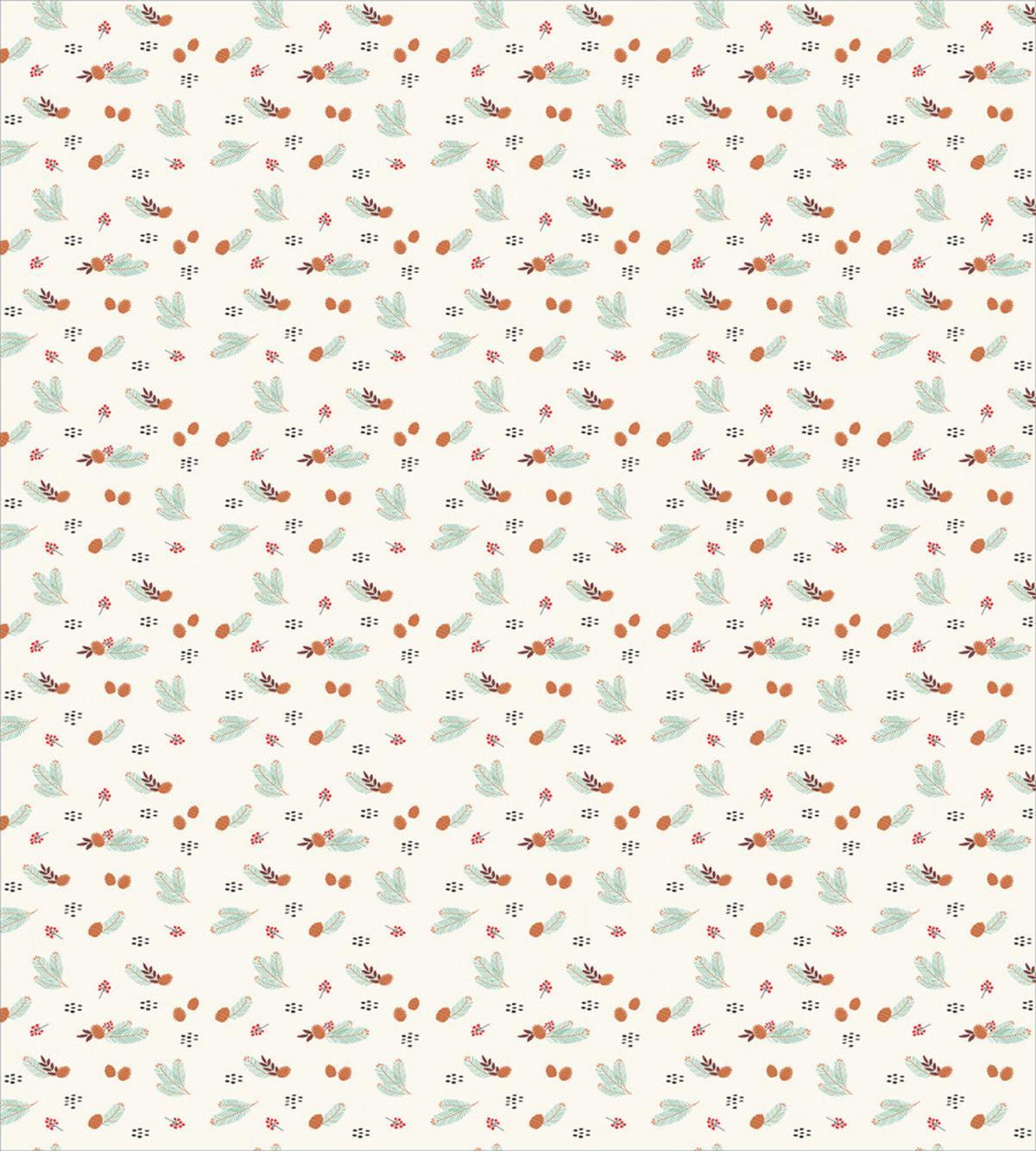 Pine Branches Berries Cones — Pattern