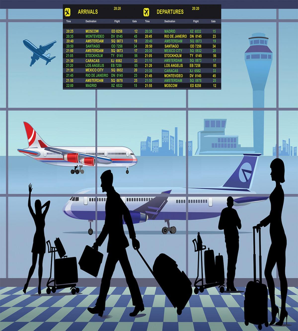 Planes People Flight Board — Pattern