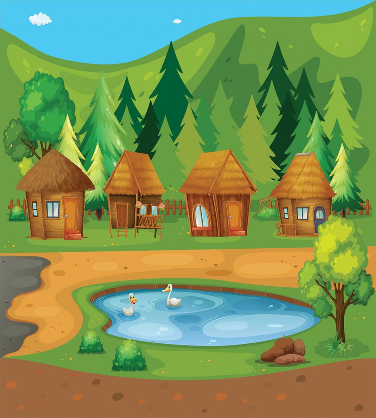 Huts Pond in Woods — Pattern