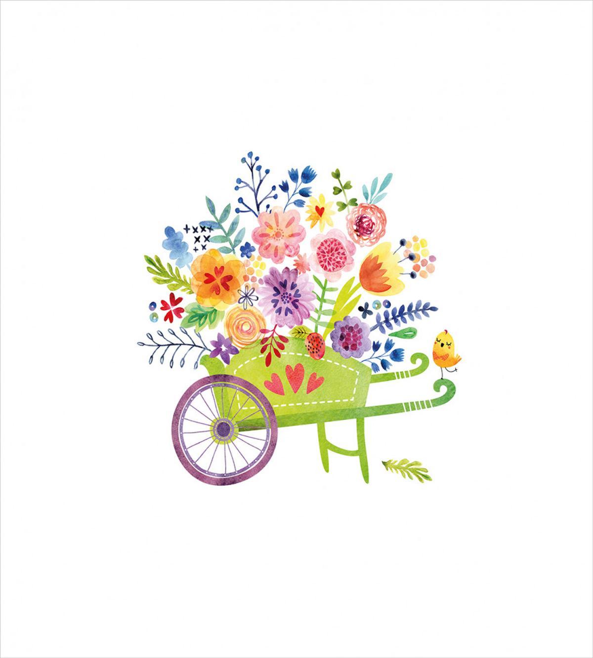 Wheelbarrow Flowers — Pattern