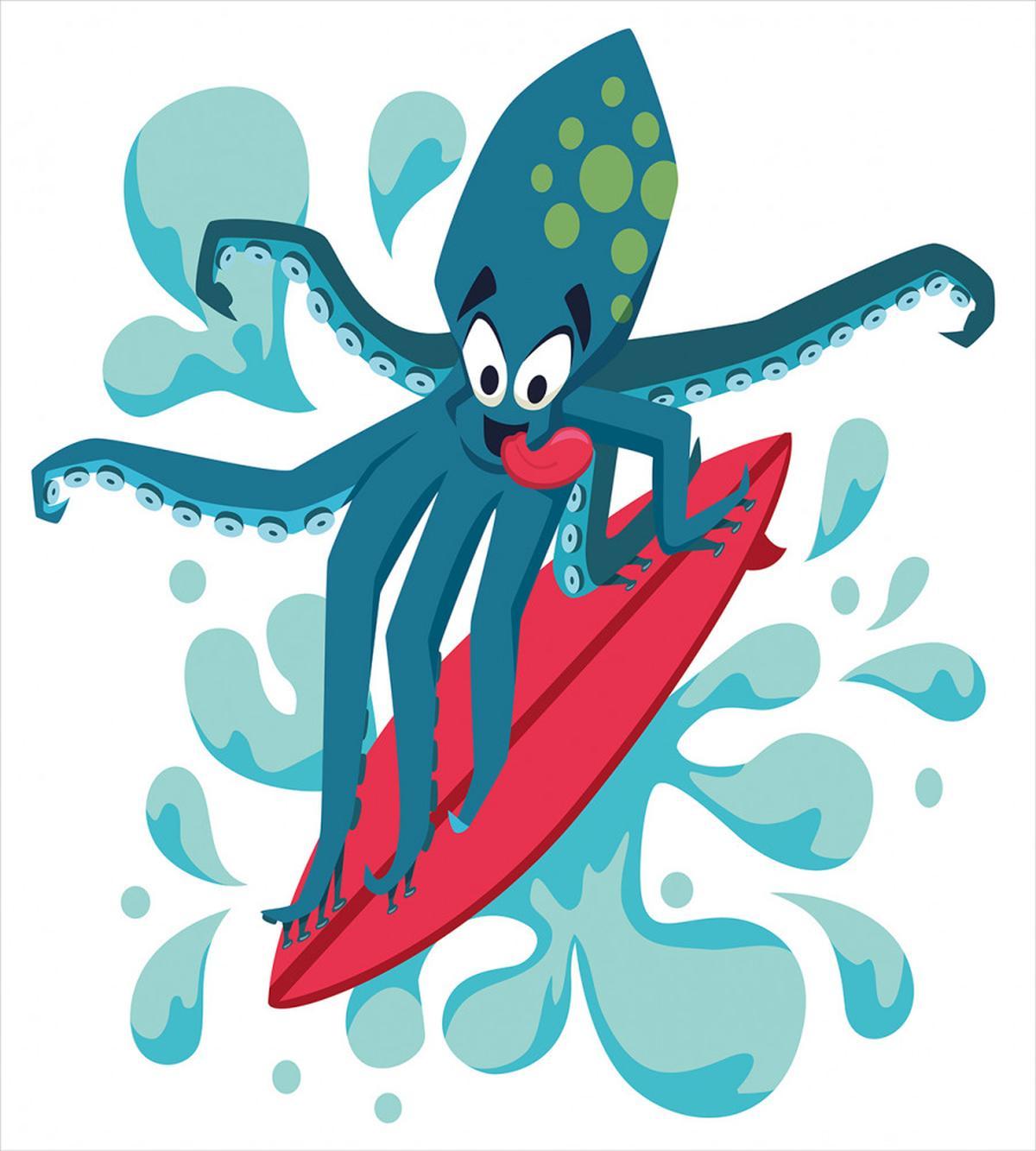 Surfer Octopus — Pattern