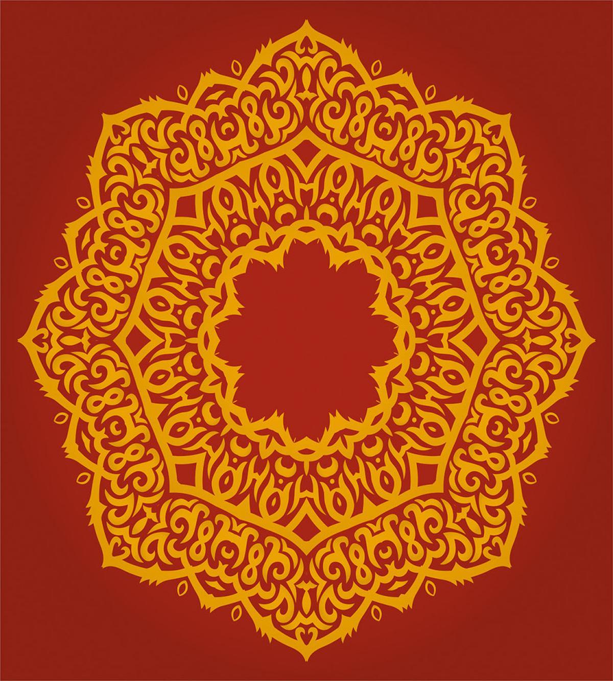 Aztec Style Painting Vivid — Pattern