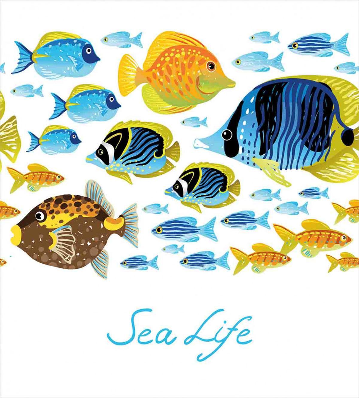 Cartoon Sea Life Theme — Pattern