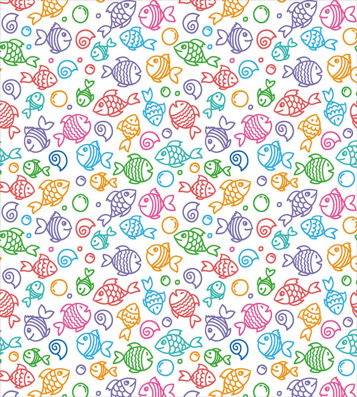 Doodle Fish Happy Aquarium — Pattern