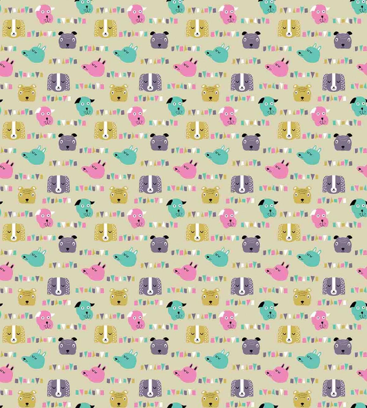 Cartoon Style Animal Faces — Pattern