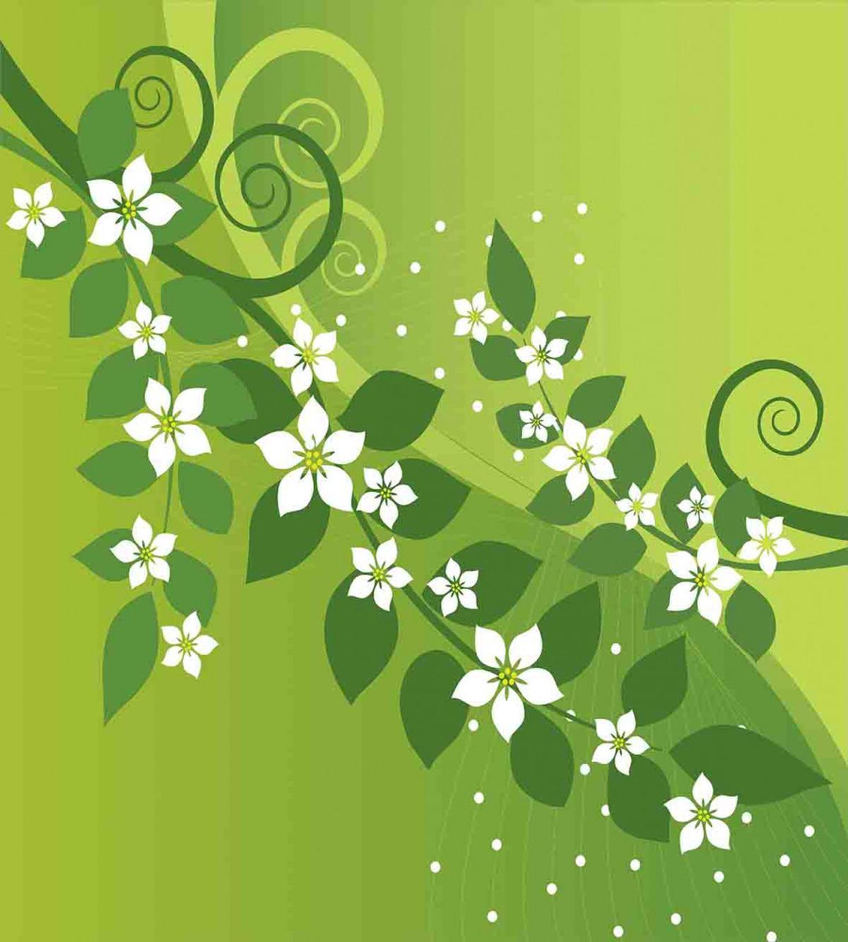 Graphic Curvy Leaves — Pattern