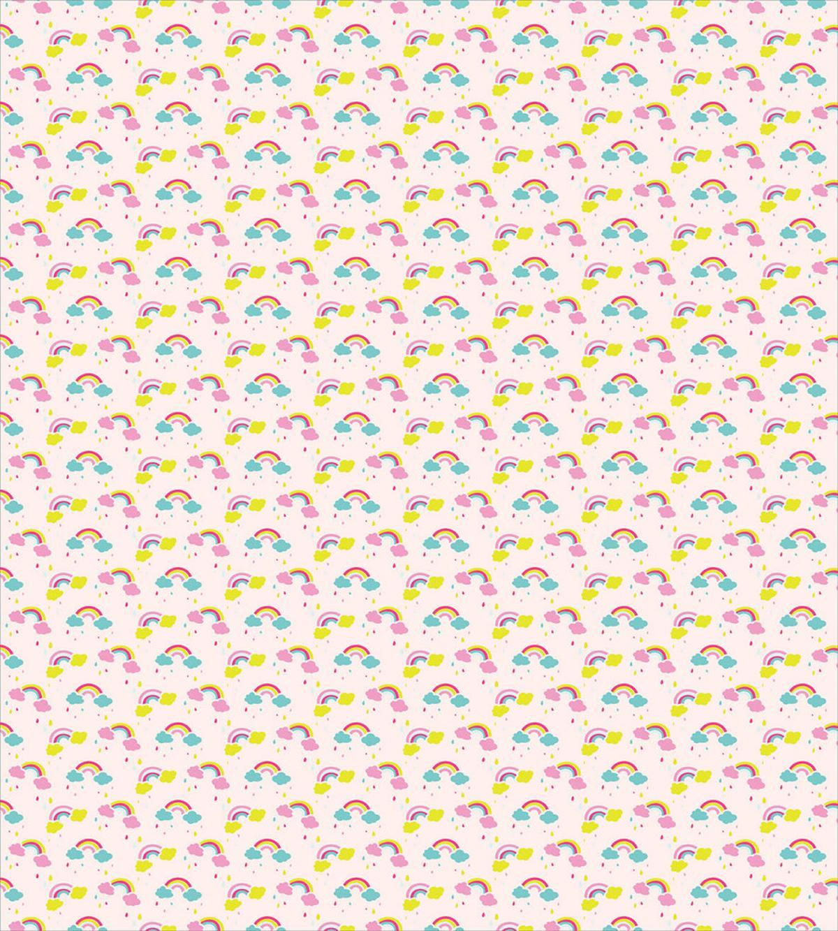 Rainbows Raindrops Cartoon — Pattern