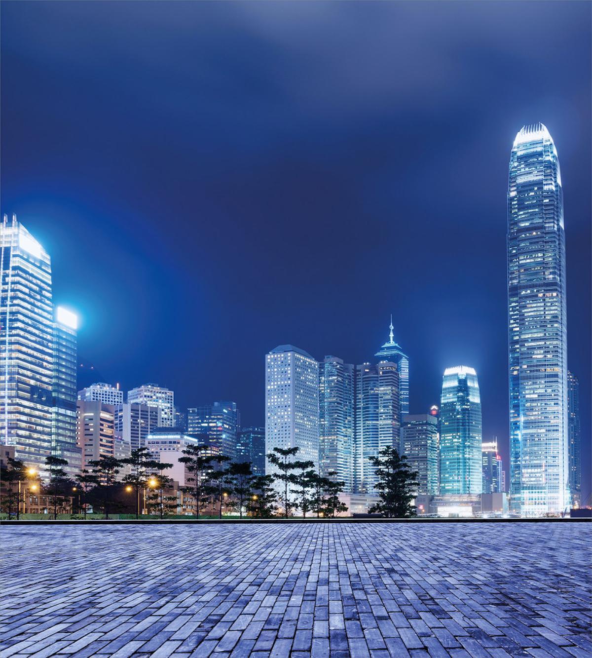 Hong Kong Skyline Night — Pattern