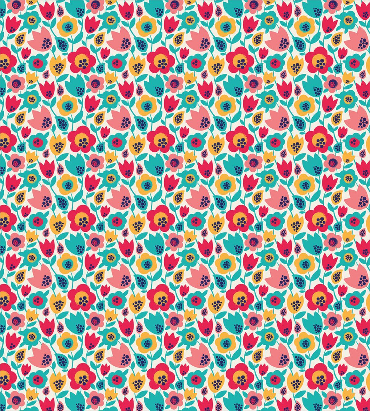 Graphical Flower Silhouettes — Pattern
