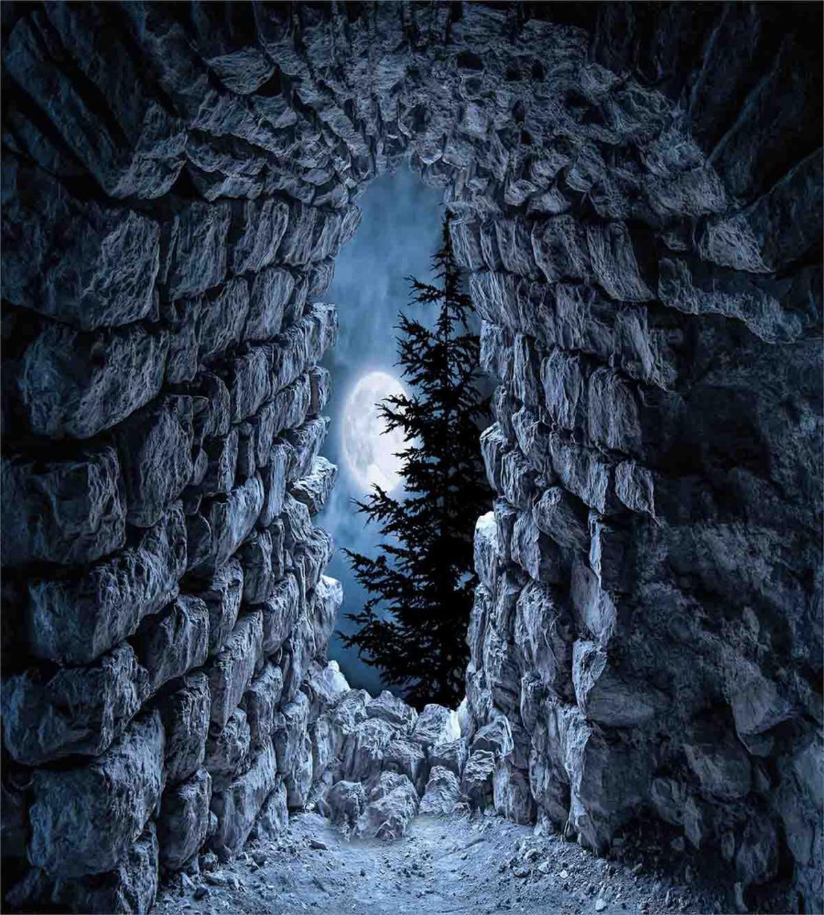 Full Moon Dark Cave — Pattern