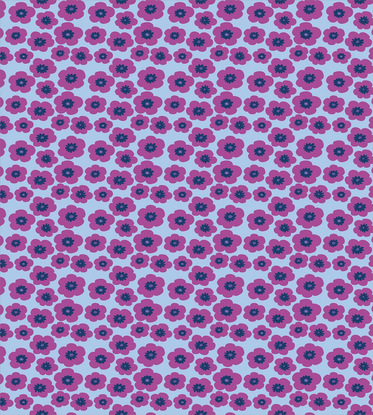 Hand Drawn Pink Poppies — Pattern