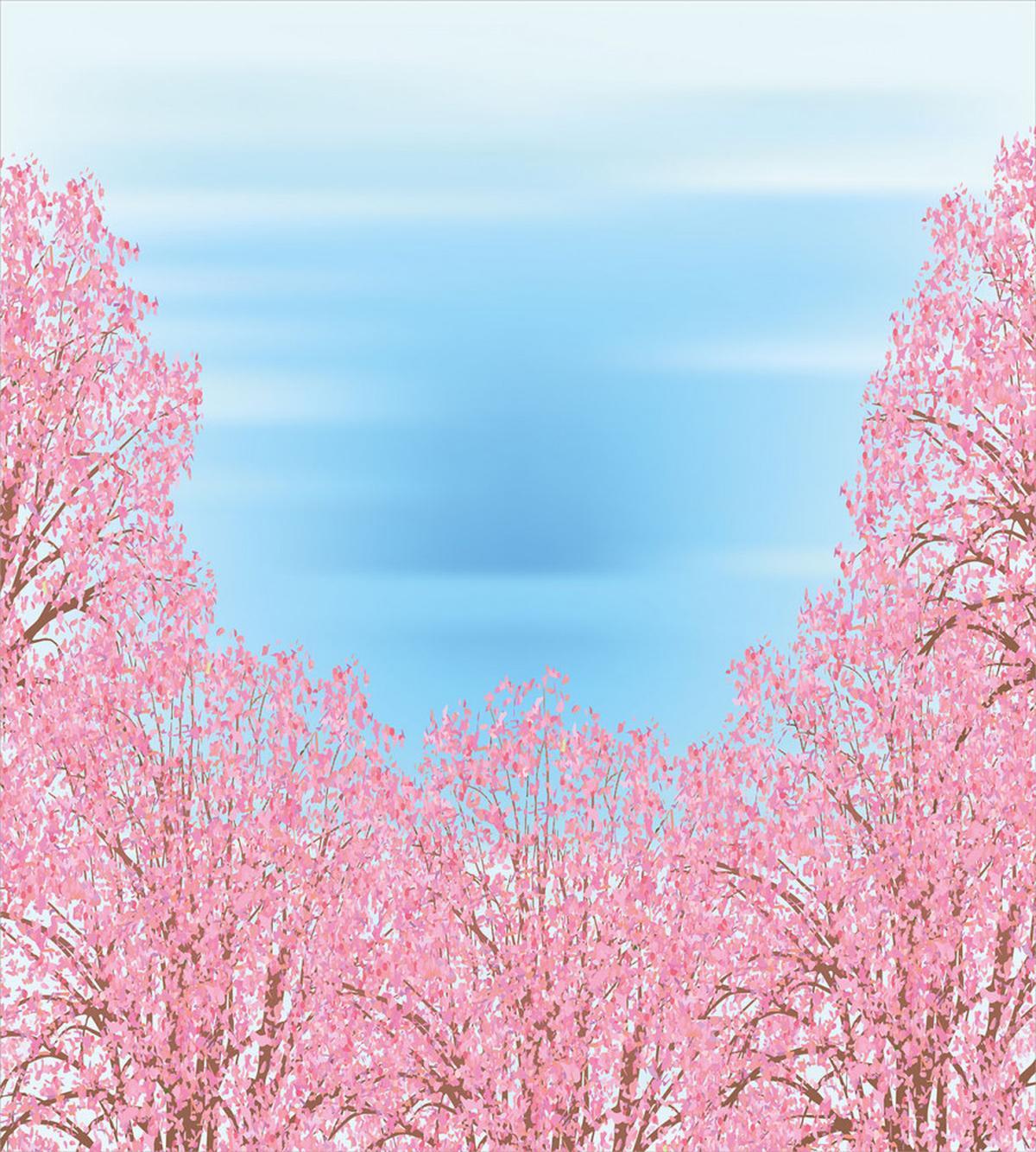 Pinkish Blossom Trees — Pattern