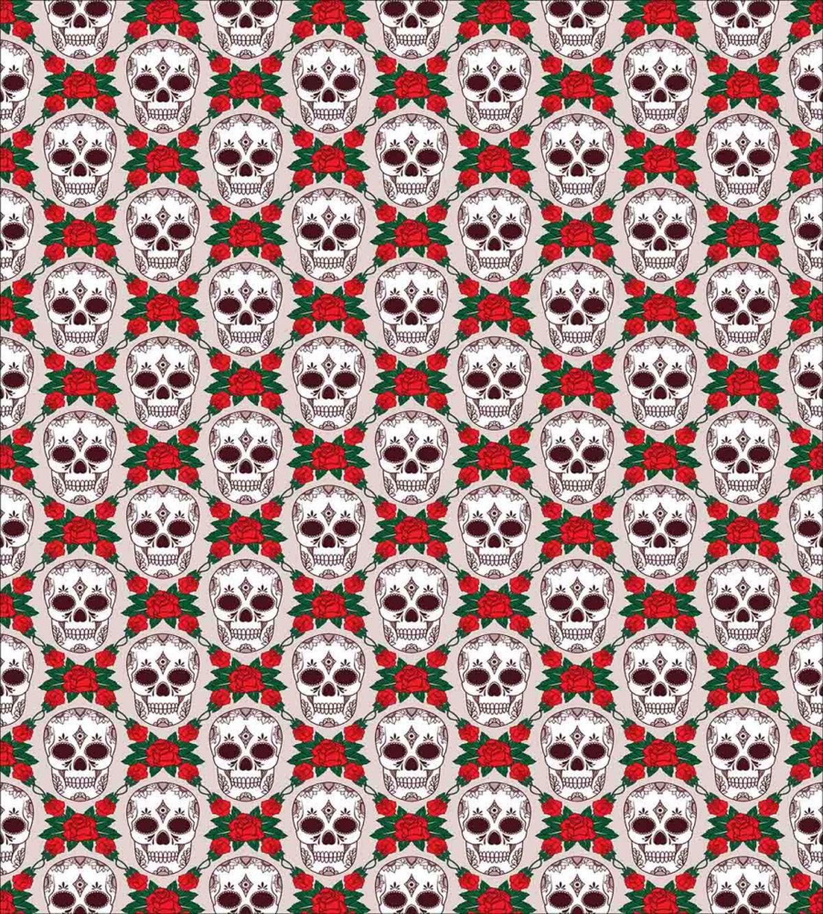 Flower Rose Frame Skull — Pattern