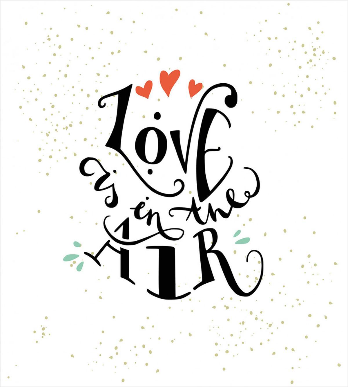 Inspirational Words Hearts — Pattern