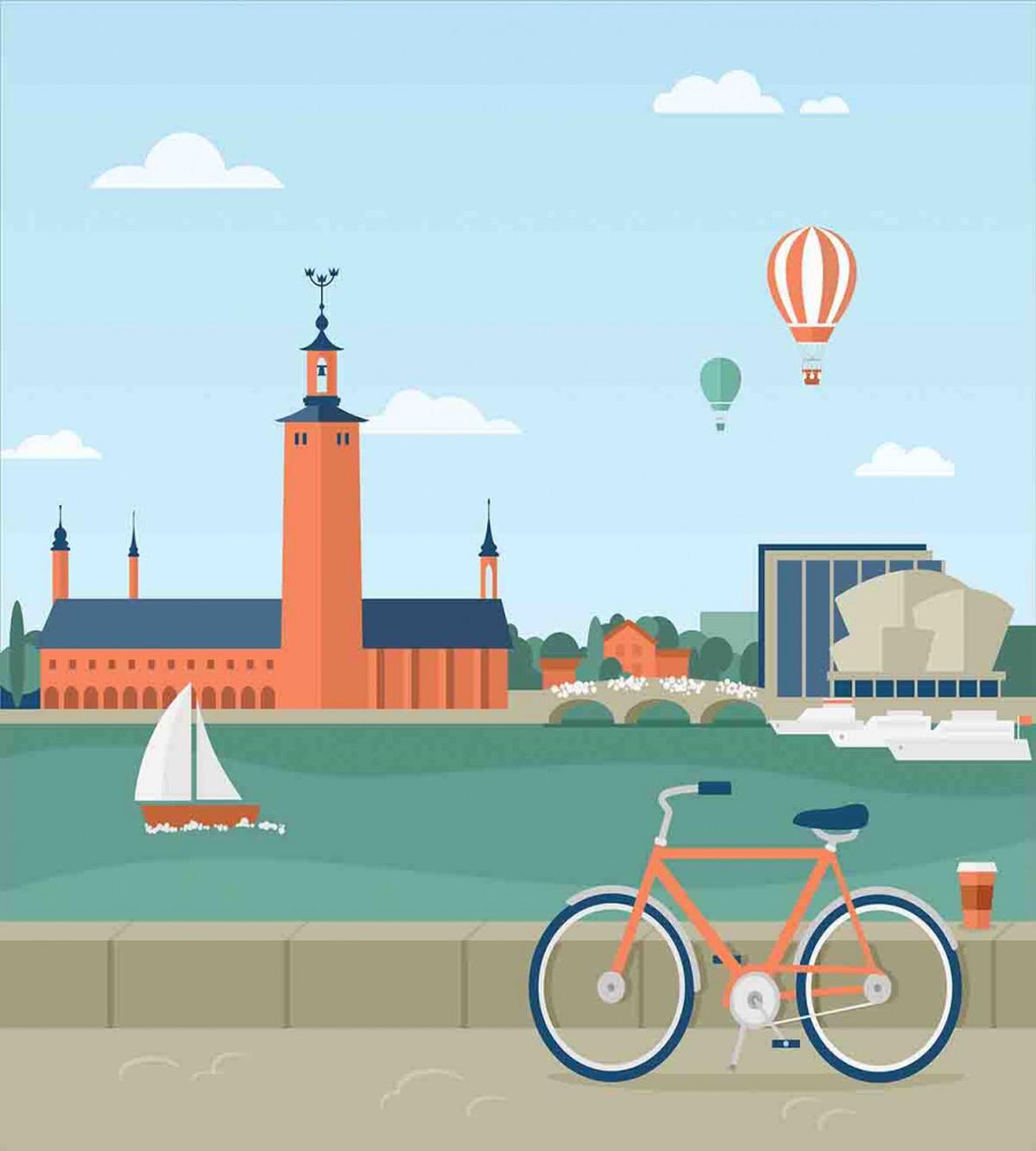Stockholm Sweden Bicycle — Pattern