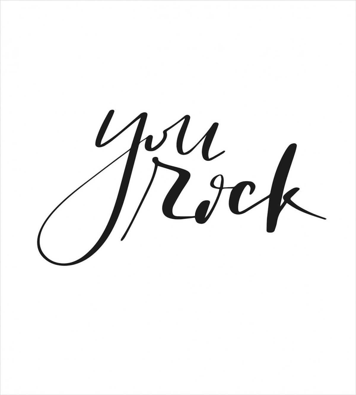 Monochrome Cursive Motto — Pattern
