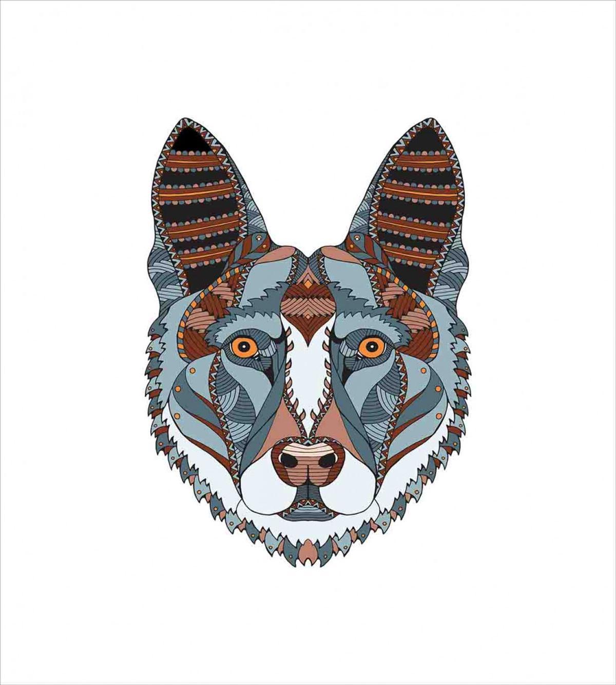 Colorful Shepherd Dog — Pattern