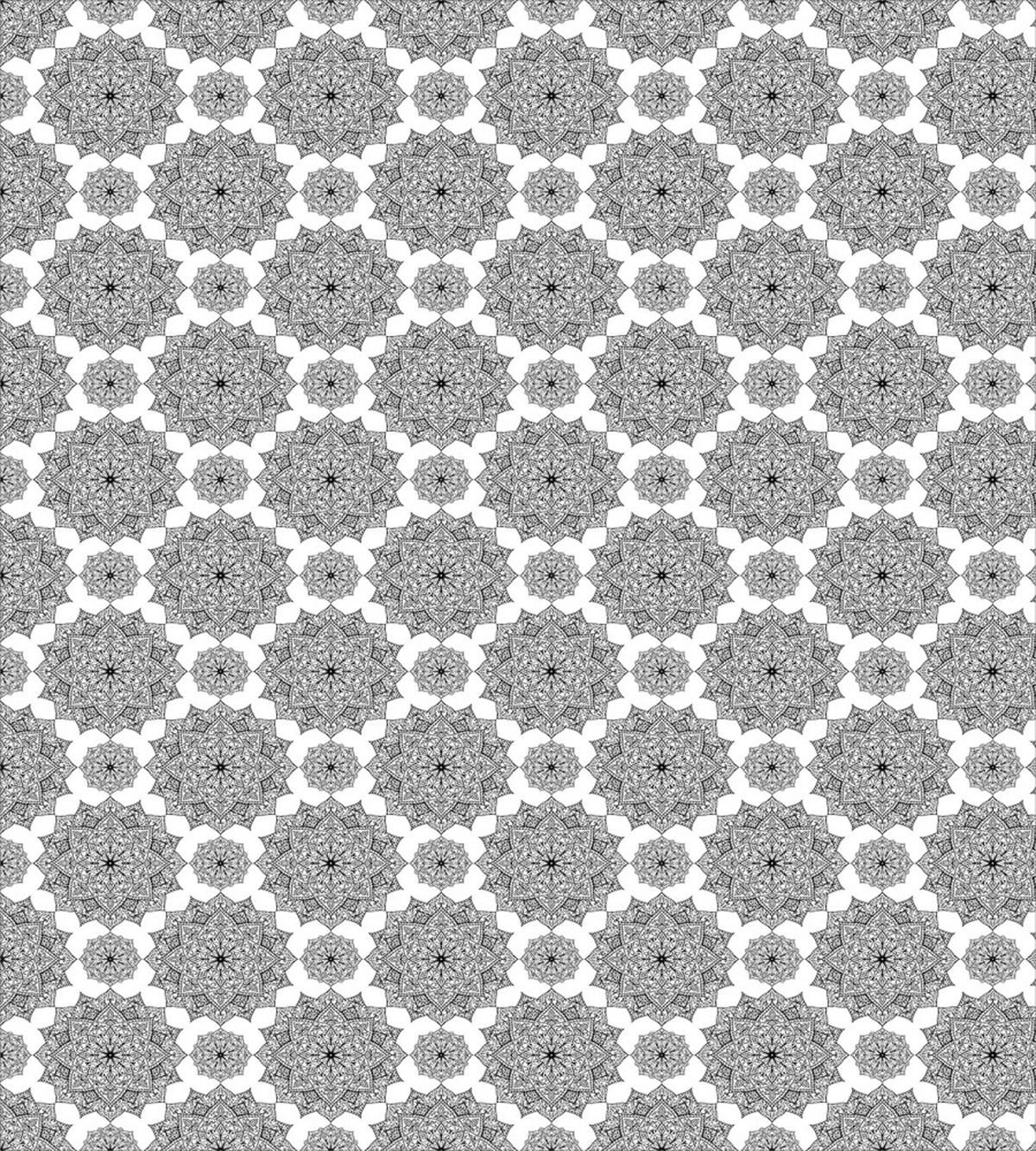 Monochrome Floral Ethnic — Pattern