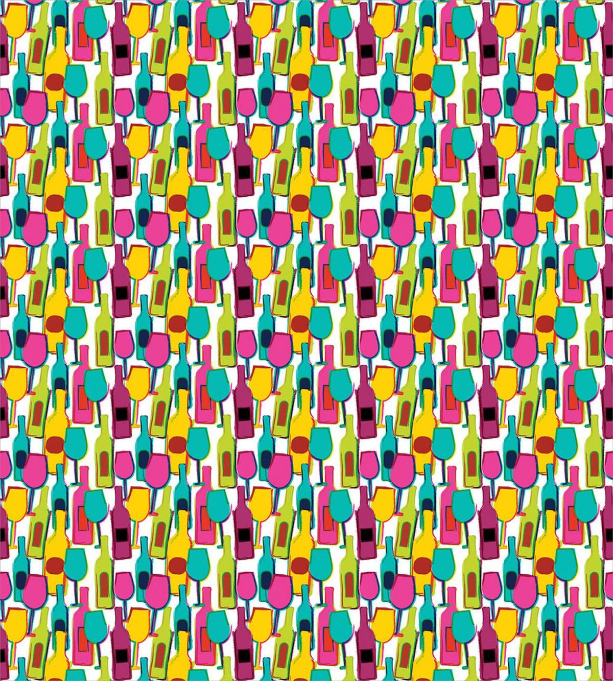 Colorful Bottles and Glasses — Pattern