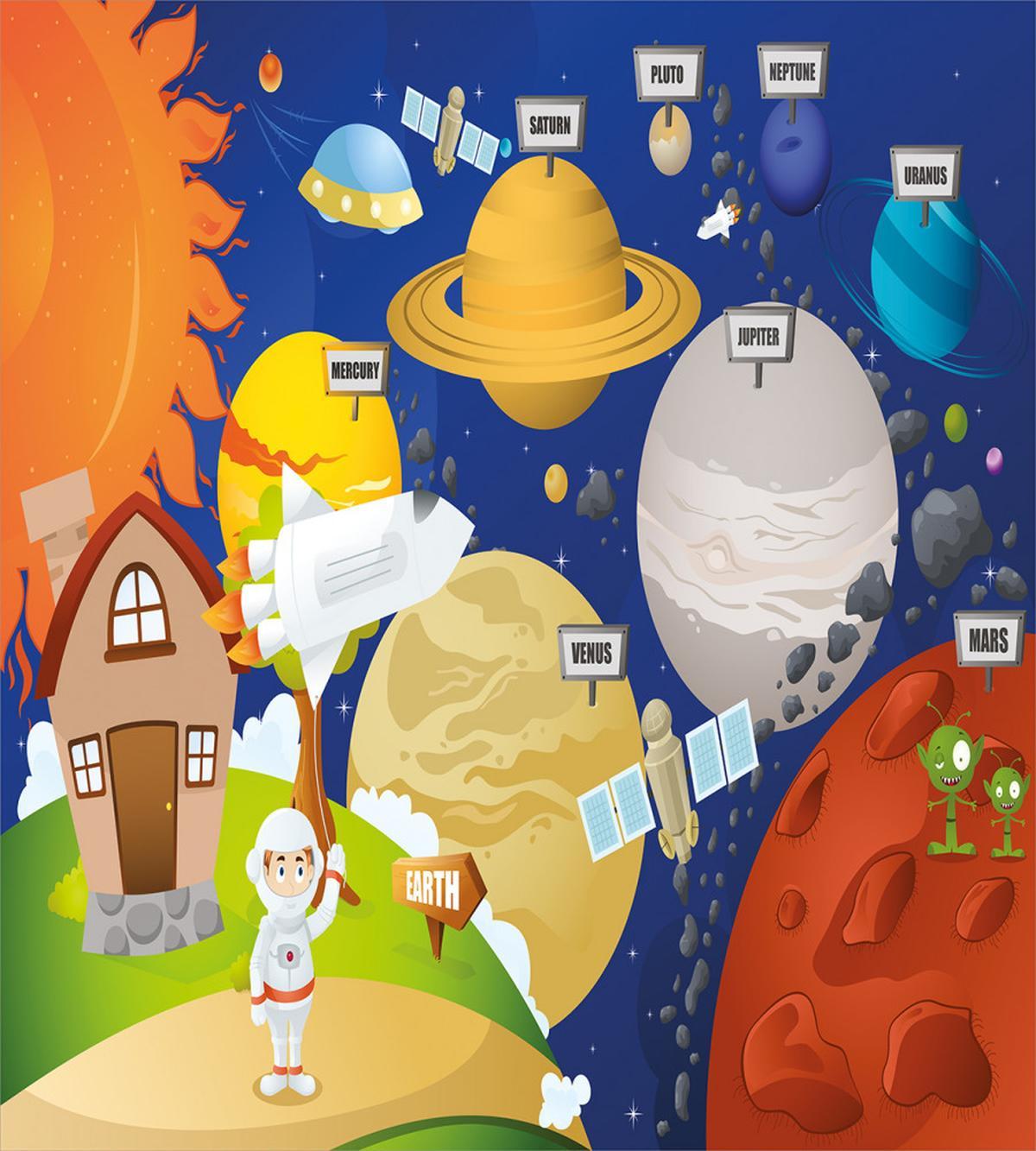 Cartoon Outer Space — Pattern